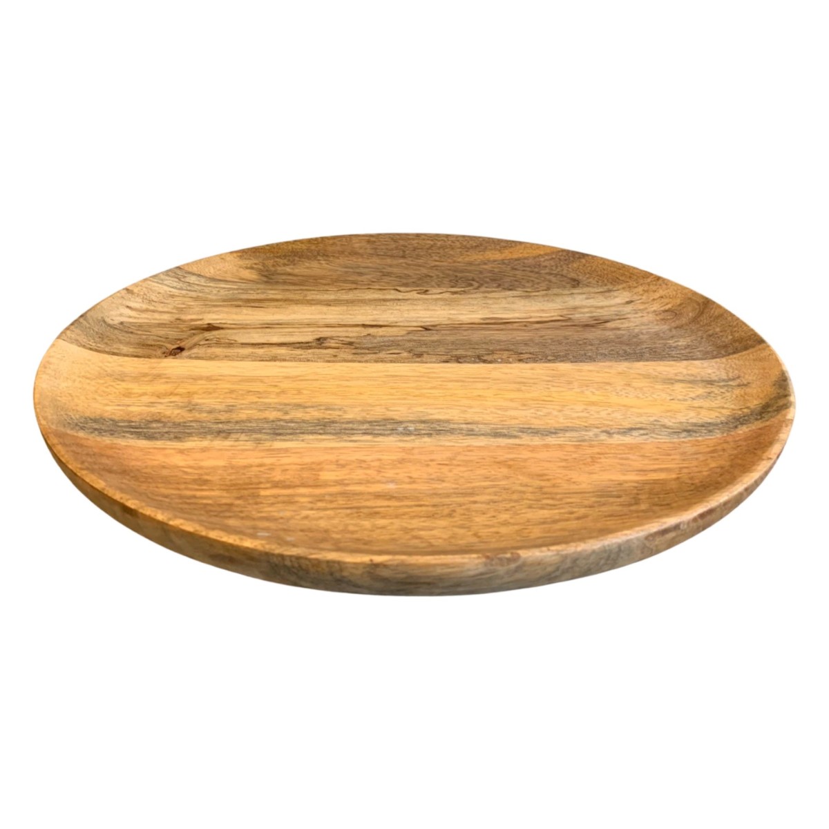 Bord rond handgemaakt mango hout ø 31 hg 2 cm