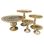 Cake stand on feet aluminium hg 26 ø 25 cm gold finish