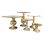 Cake stand on feet hg 10 ø 16 cm gold finish