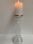 Candlestick glass transparent hg 31 cm for standard candle ø70mm