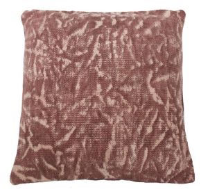 Cushion Block Print Old Pink 50x50cm