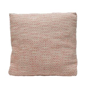 Cushion cotton ecru coral 50x50cm