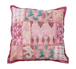 Cushion India Patchwork Pastel pink 30x30cm