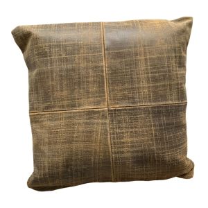 Cushion leather brown Chivaso 45x45 cm