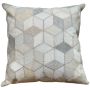 Cushion natural fur skin white geometric pattern 50x50cm