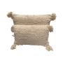 Cushion recycled cotton ivory 60x40cm