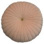 Cushion Velvet Pastel Pink Gold Stitching ø50cm