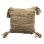 Cushion woven recycled leather beige 45x45cm