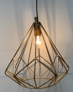 Hanglamp Grafisch Goud ø 26 hg 30 cm