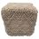 Pouf wool PET cotton sand beige 40x40xhg40cm