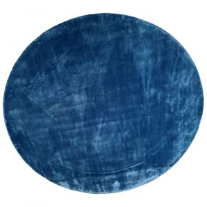 Vloerkleed tencel rond ø150cm Blauw