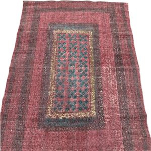 Rug cotton print wine red 120x180 cm