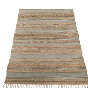 Vloerkleed geweven jute, wol, PET Salie wit 160x230cm