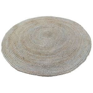 Vloerkleed Jute gevlochten rond 120cm Pale Aqua