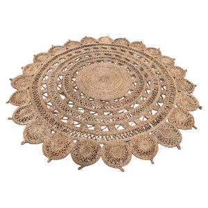 Vloerkleed jute handgemaakt rond ø 150 cm  BOHO