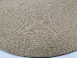 Vloerkleed staal wol Nieuw Zeeland Beige ø40cm